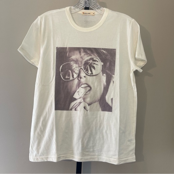 Marine Layer White Graphic Tee - Picture 1 of 4